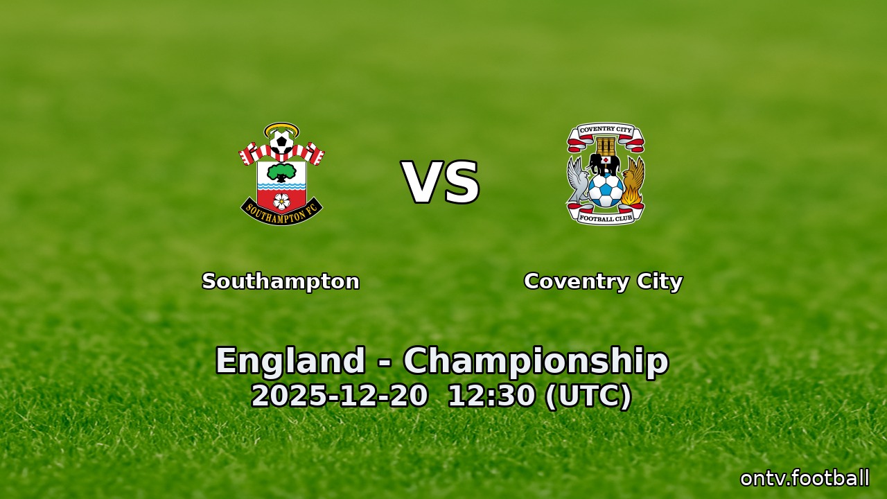 Southampton vs Coventry City