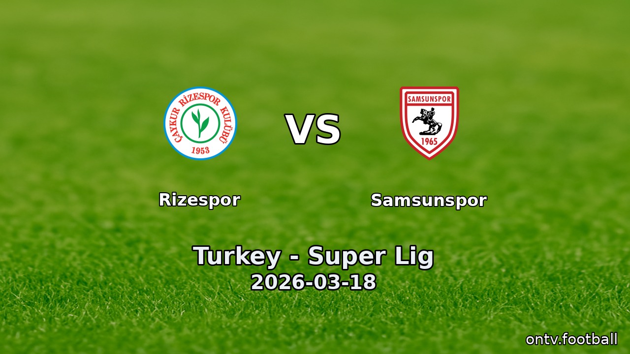 Rizespor vs Samsunspor