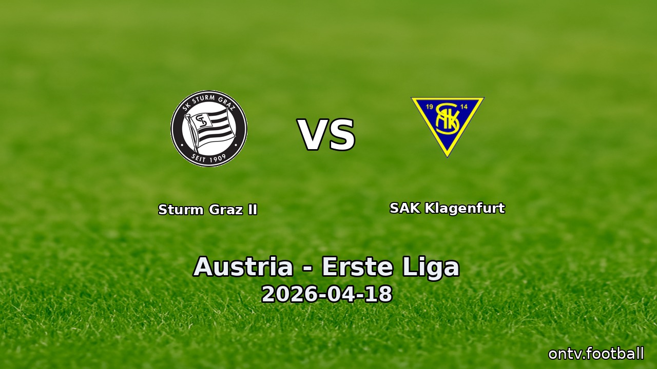 Sturm Graz II vs SAK Klagenfurt