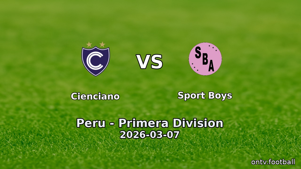 Cienciano vs Sport Boys