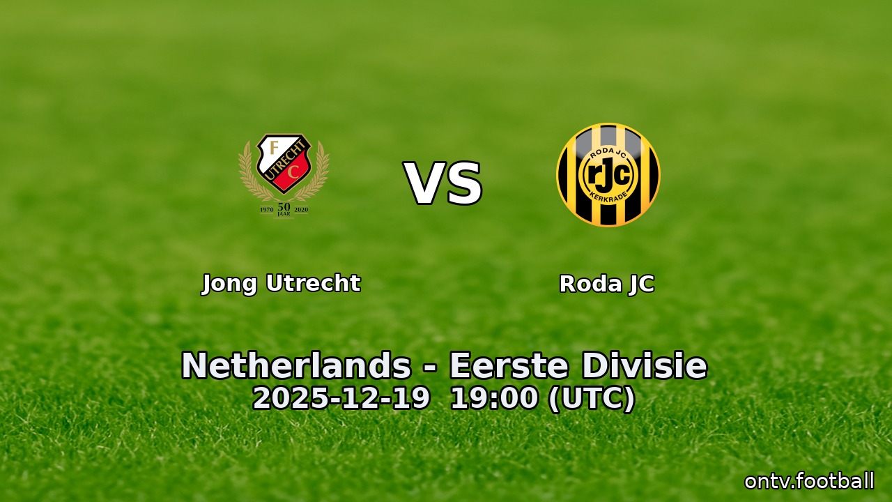 Jong Utrecht vs Roda JC