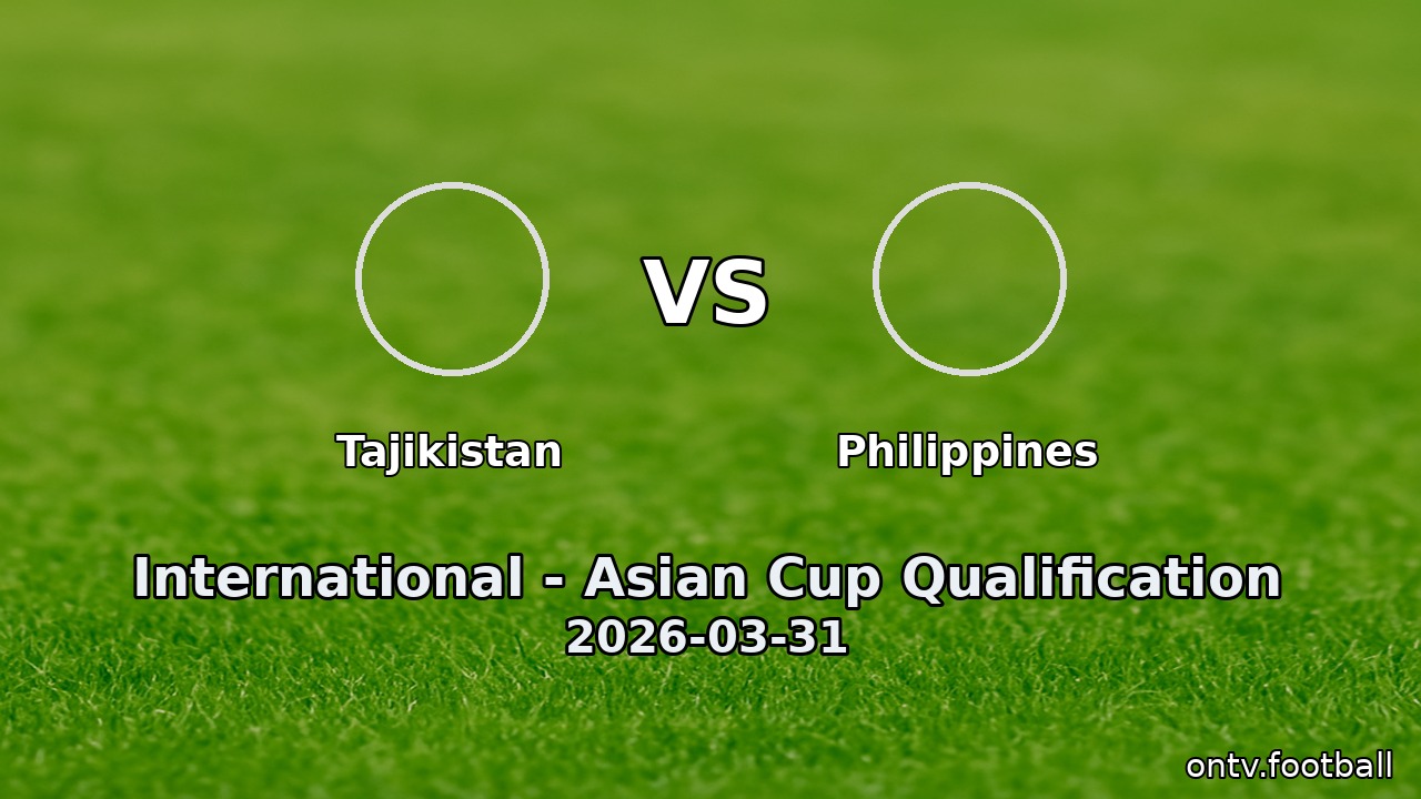Tajikistan vs Philippines