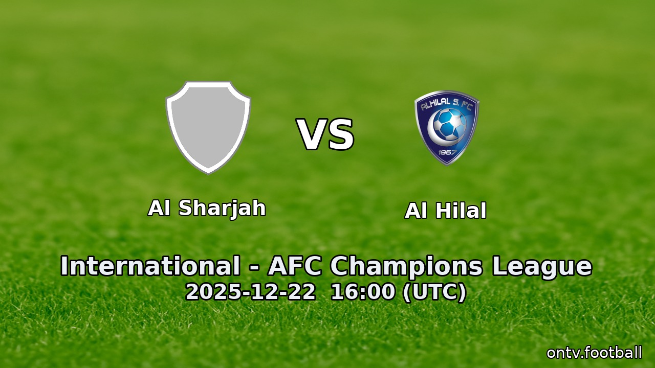 Al Sharjah vs Al Hilal