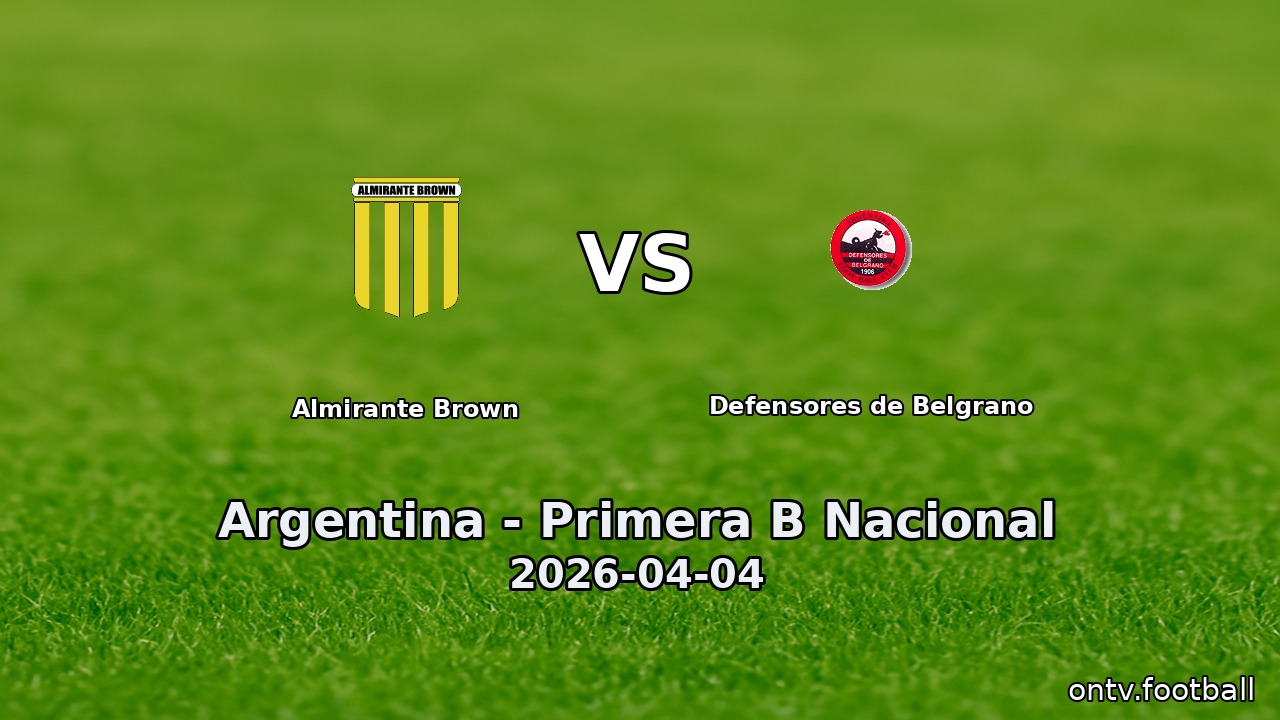 Almirante Brown vs Defensores de Belgrano