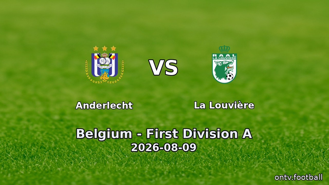 Anderlecht vs La Louvière