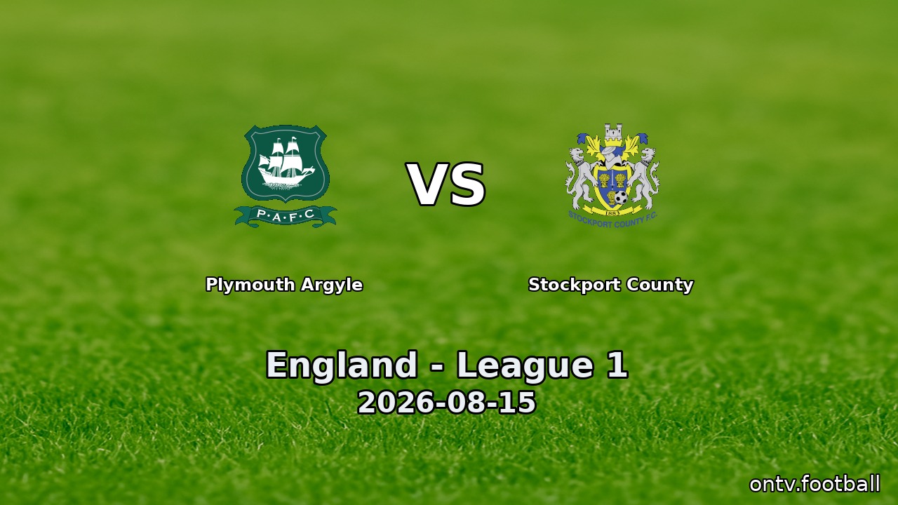 Plymouth Argyle vs Stockport County