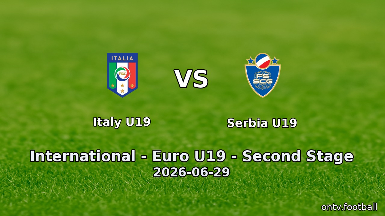 Italy U19 vs Serbia U19