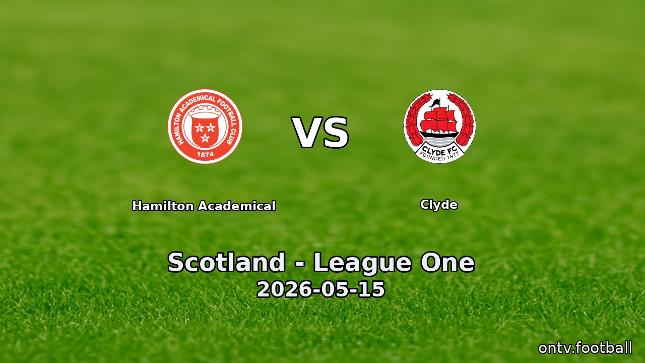 Hamilton Academical vs Clyde