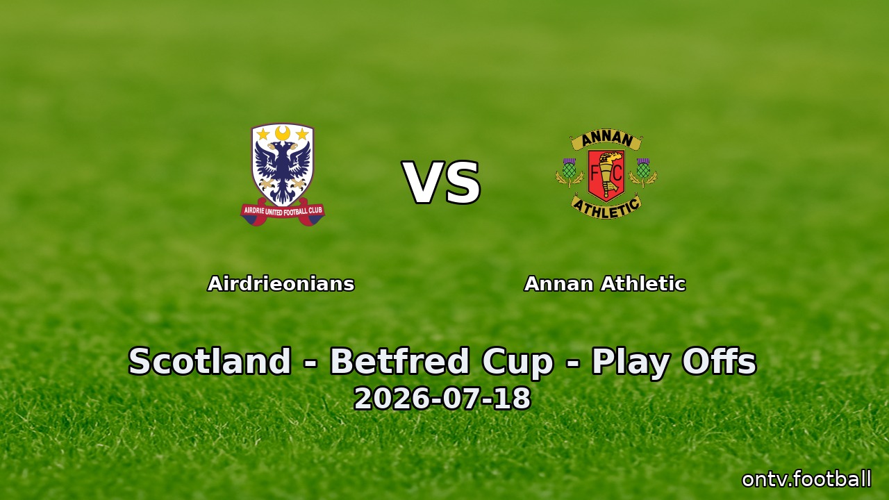 Airdrieonians vs Annan Athletic