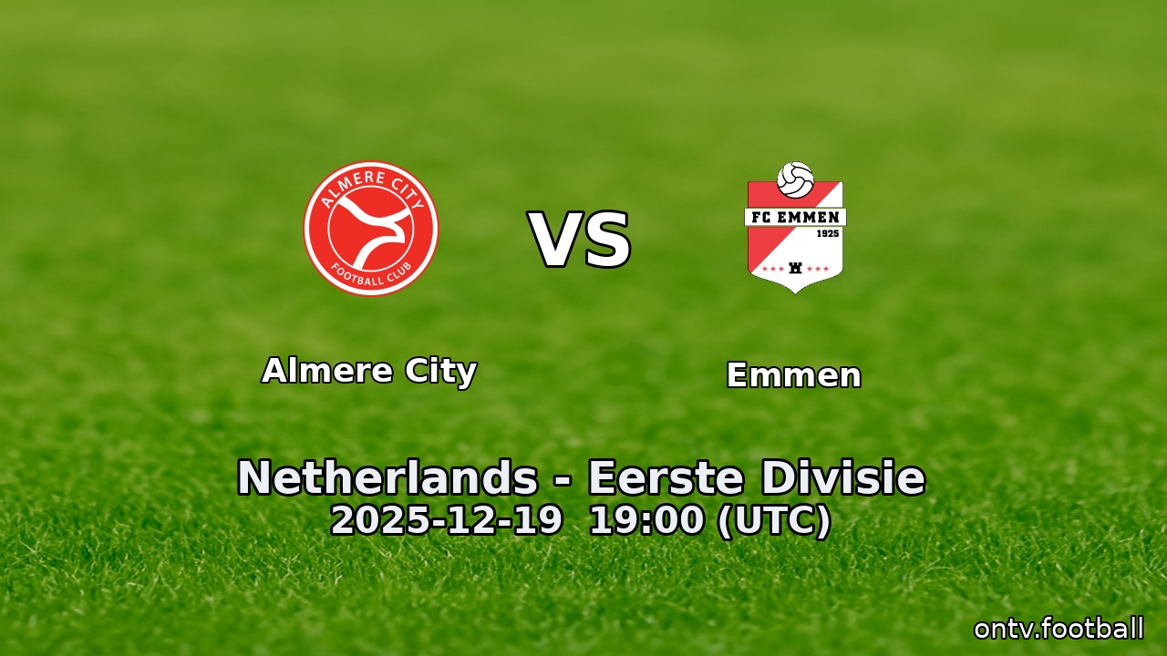 Almere City vs Emmen
