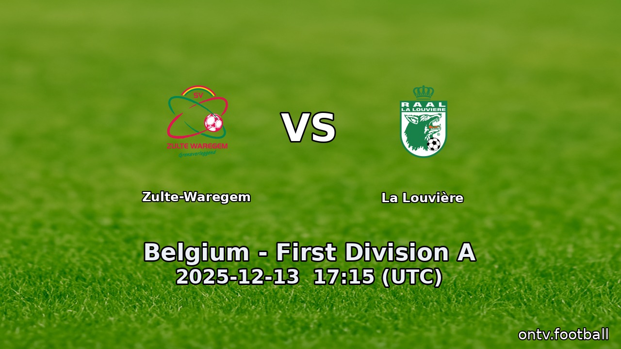 Zulte-Waregem vs La Louvière