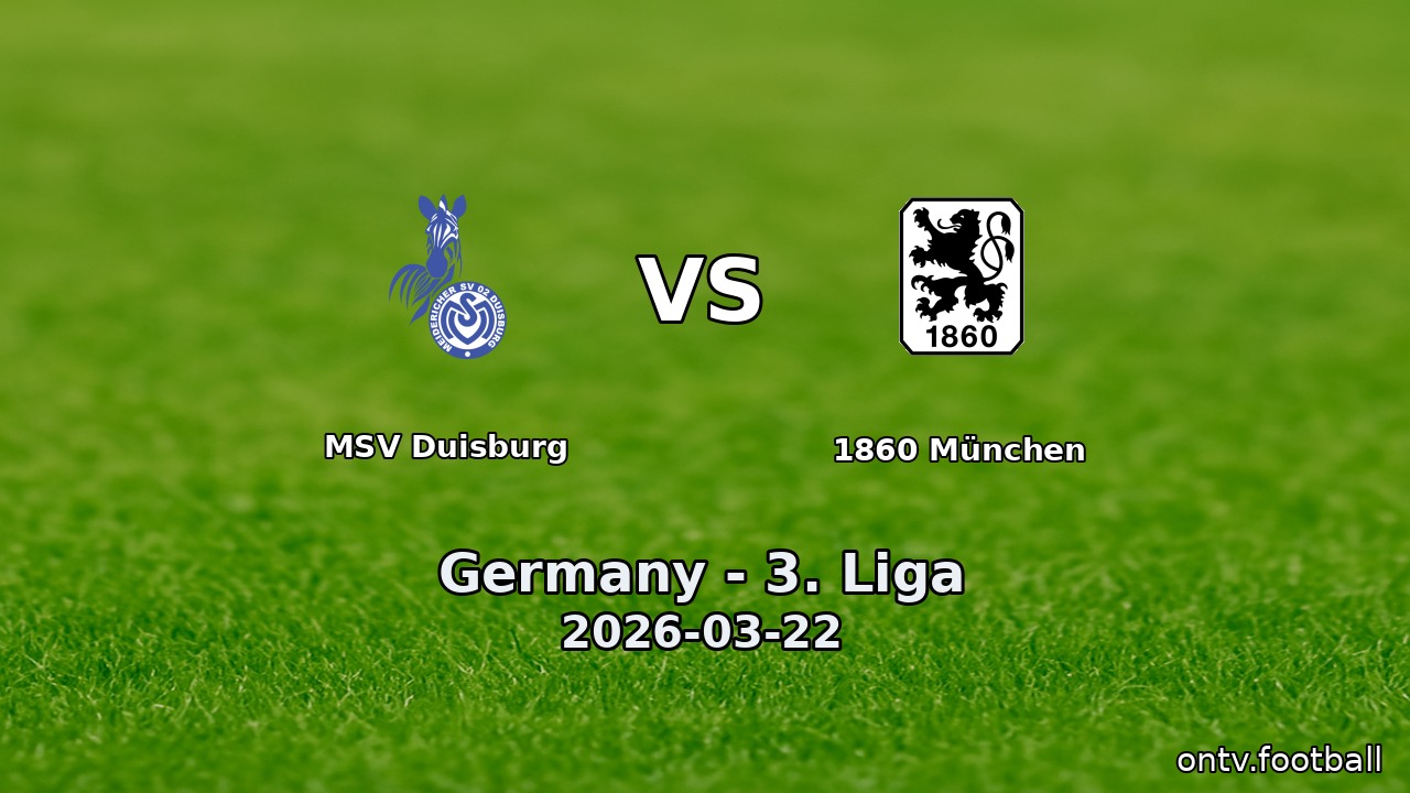 MSV Duisburg vs 1860 München