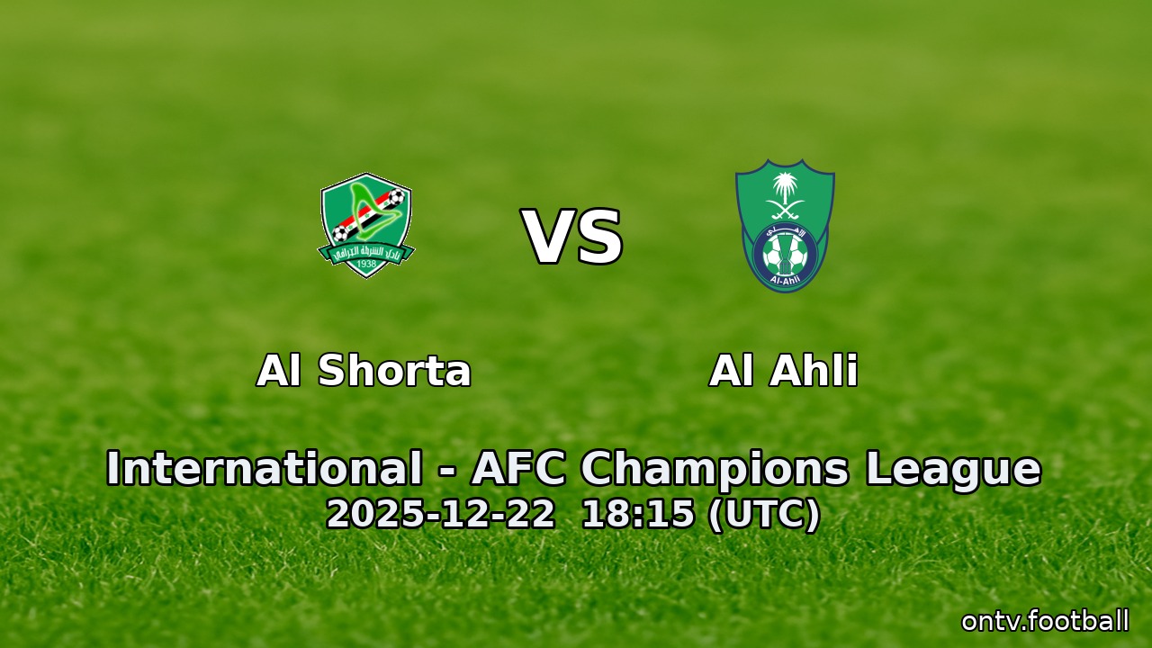 Al Shorta vs Al Ahli