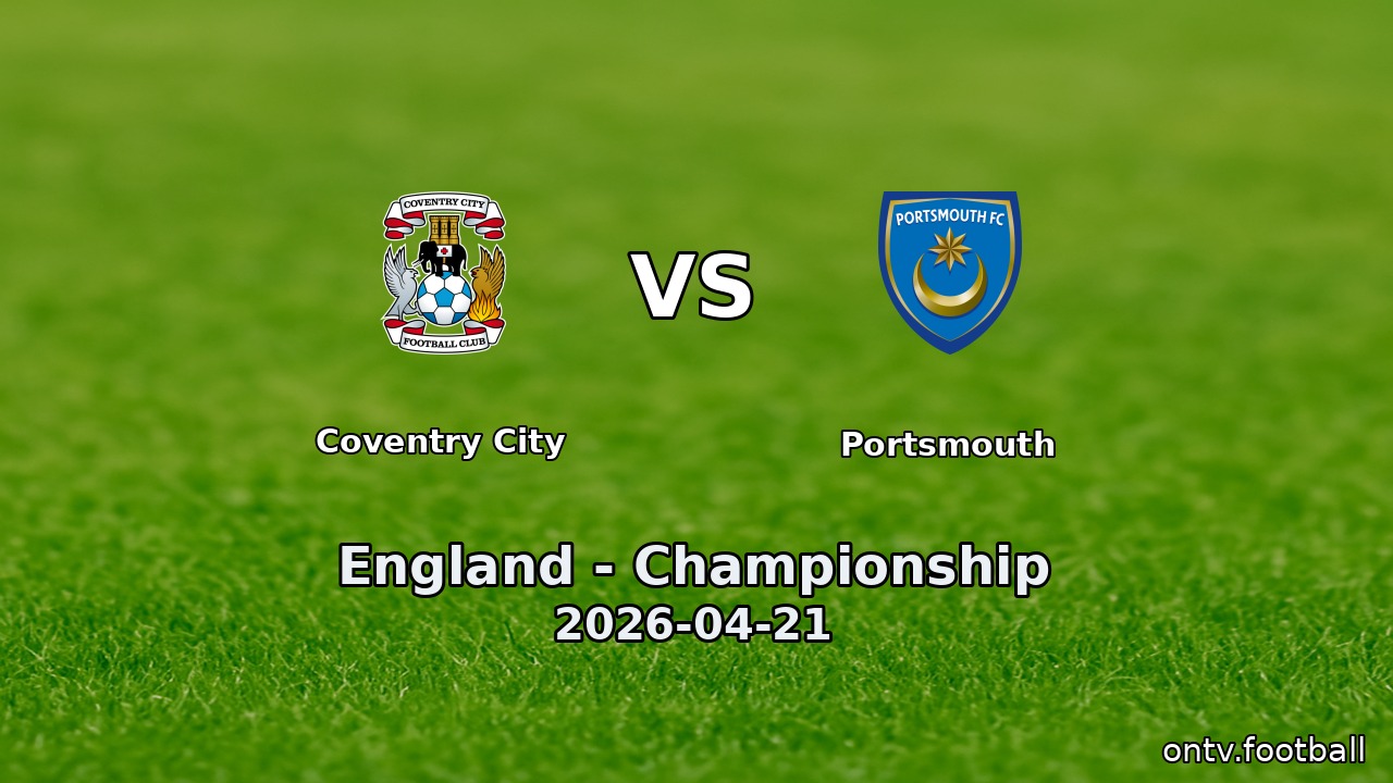 Coventry City vs Portsmouth