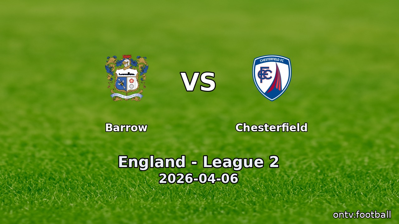 Barrow vs Chesterfield