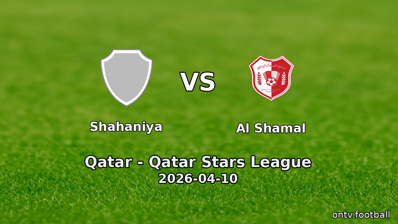 Shahaniya vs Al Shamal