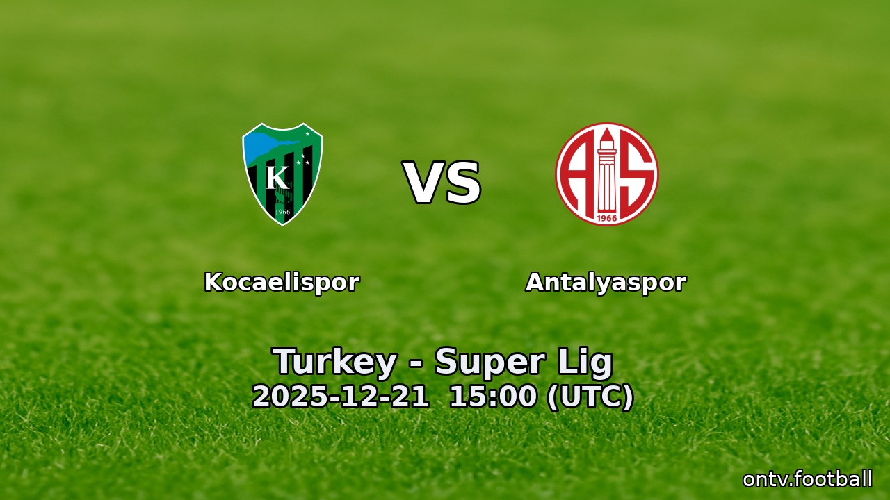 Kocaelispor vs Antalyaspor