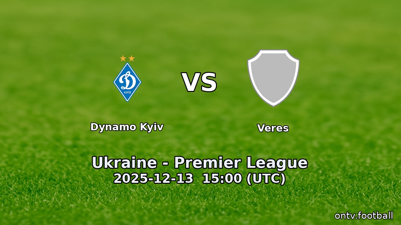 Dynamo Kyiv vs Veres