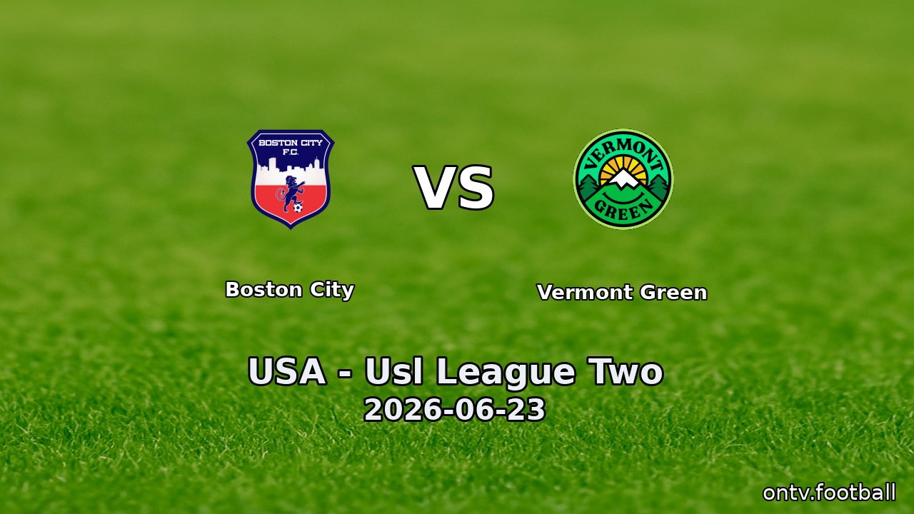 Boston City vs Vermont Green
