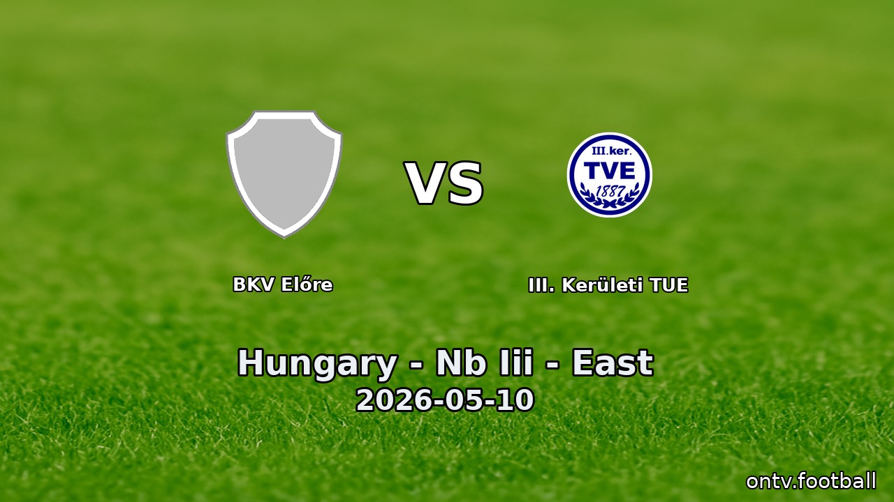 BKV Előre vs III. Kerületi TUE
