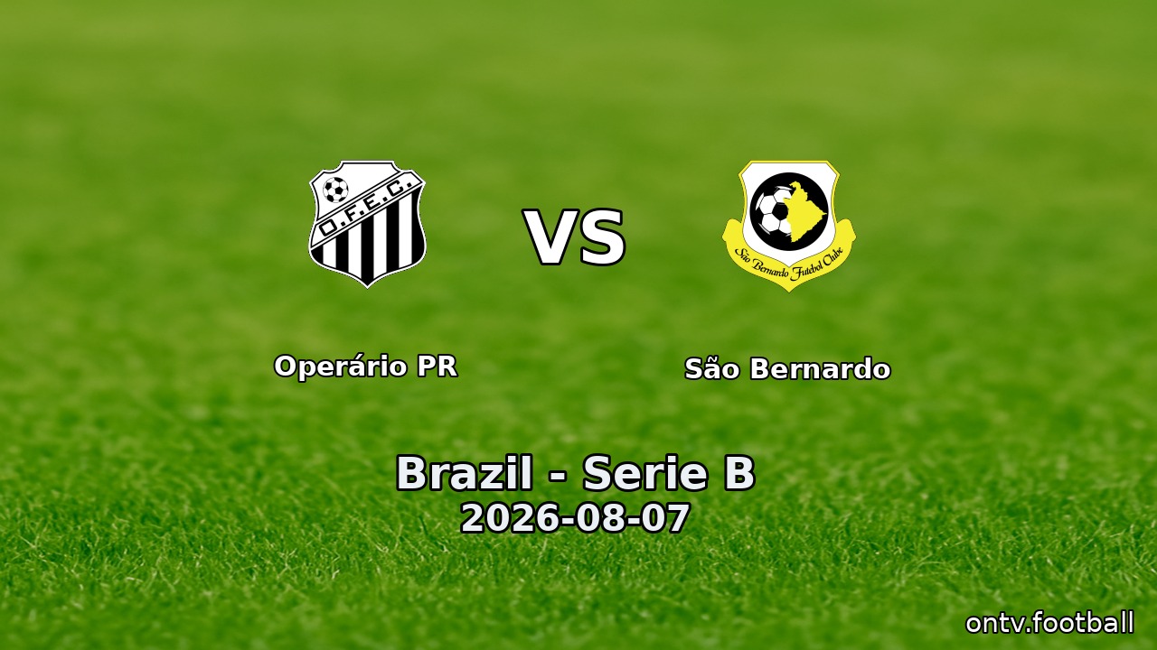 Operário PR vs São Bernardo
