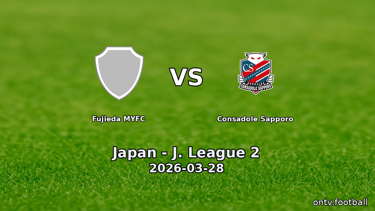 Fujieda MYFC vs Consadole Sapporo