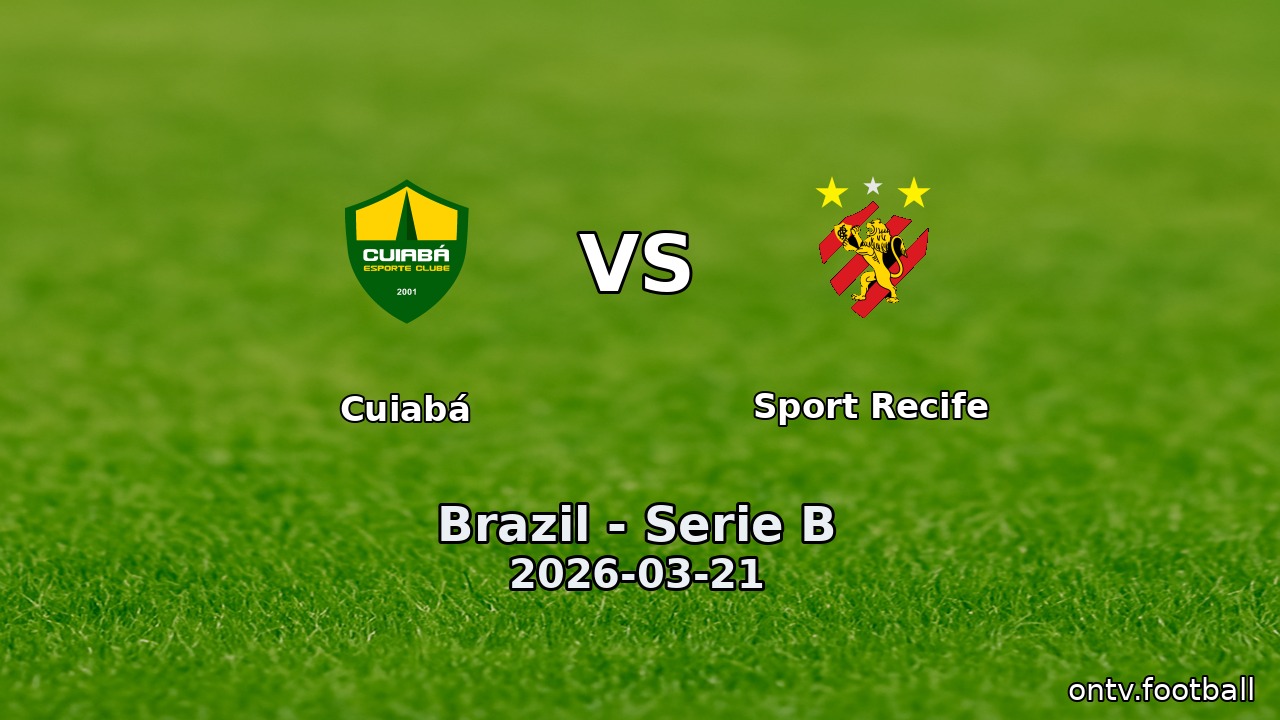 Cuiabá vs Sport Recife