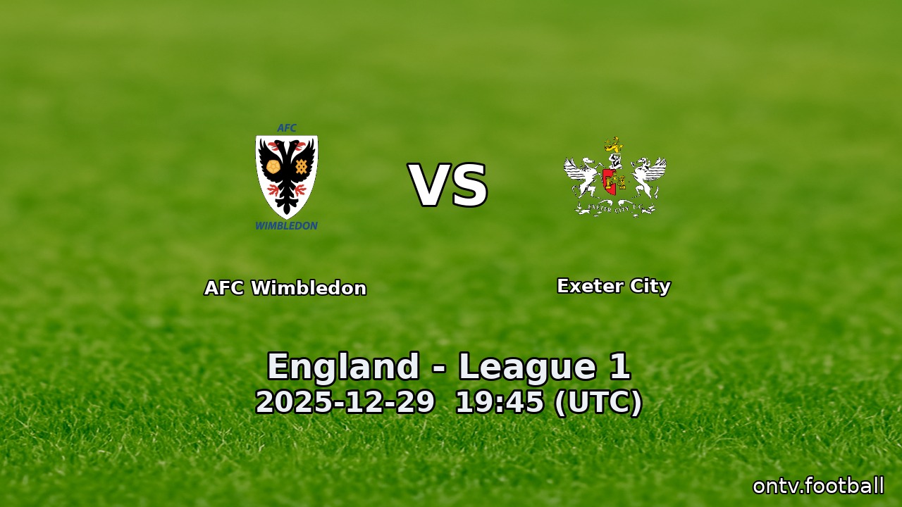 AFC Wimbledon vs Exeter City