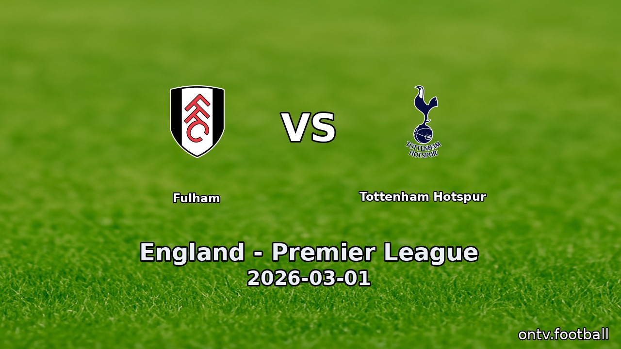 Fulham vs Tottenham Hotspur