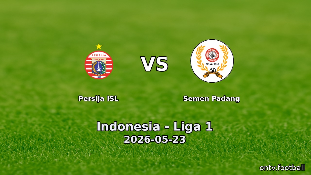 Persija ISL vs Semen Padang