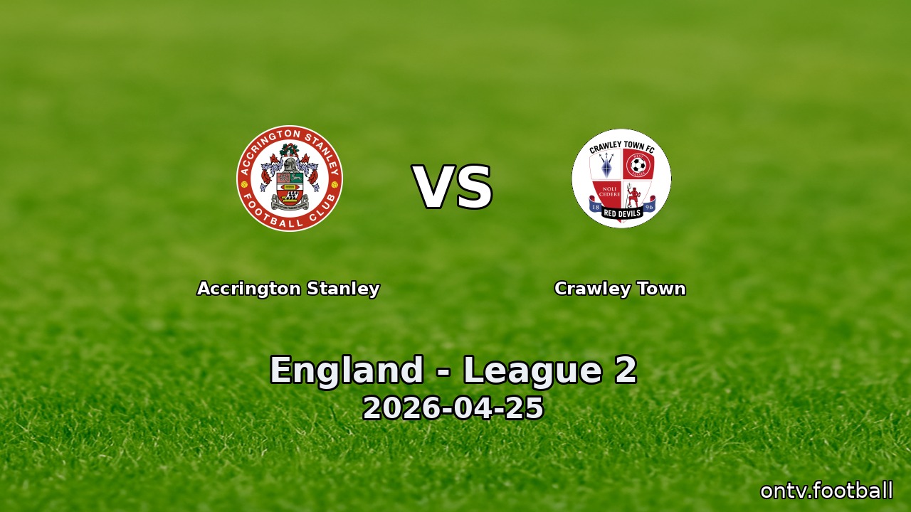 Accrington Stanley vs Crawley Town