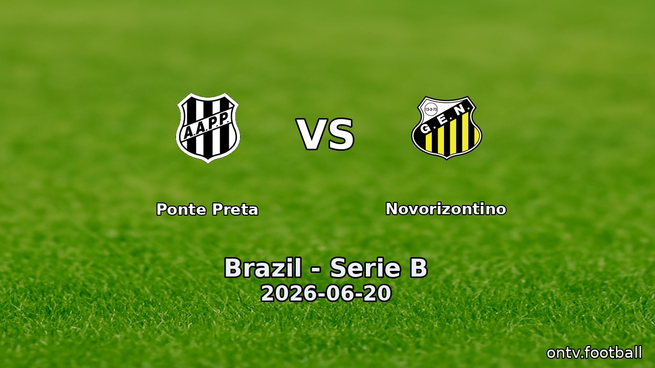 Ponte Preta vs Novorizontino