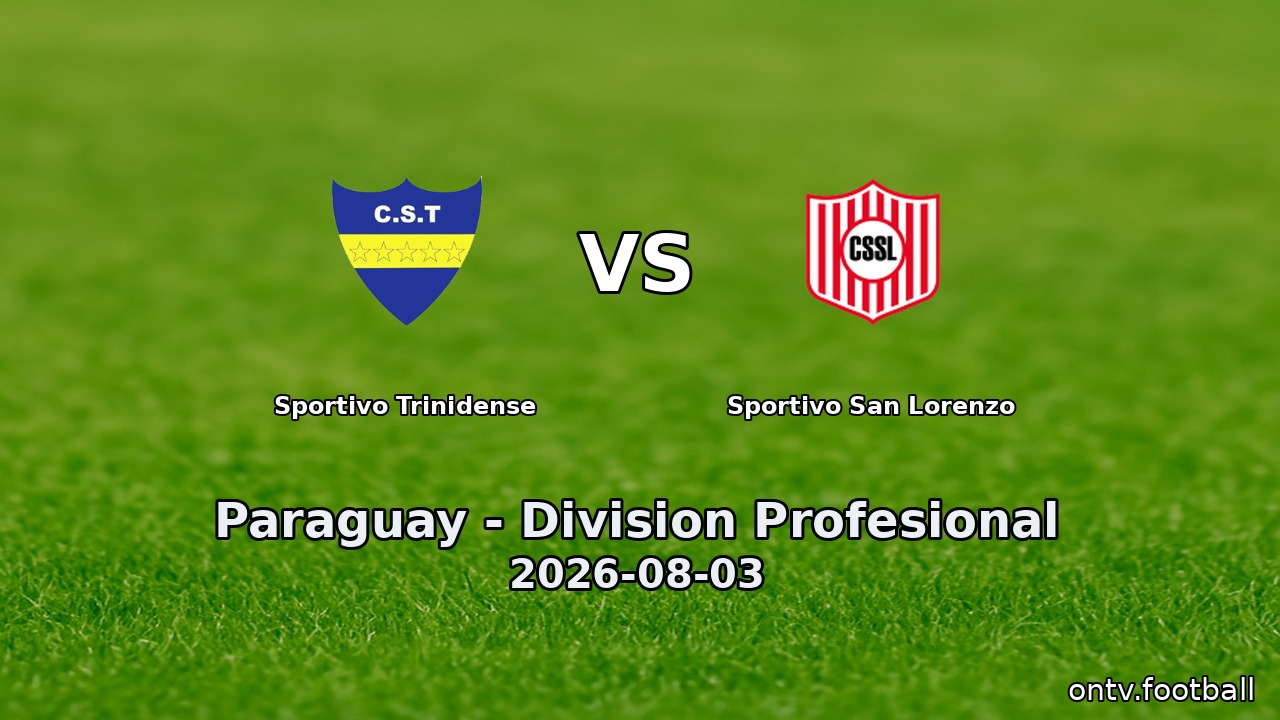 Sportivo Trinidense vs Sportivo San Lorenzo