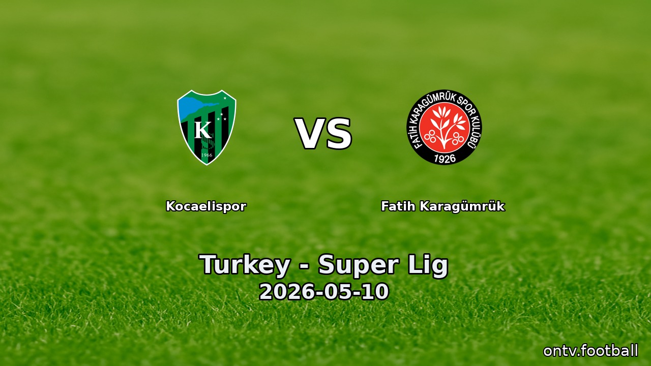 Kocaelispor vs Fatih Karagümrük