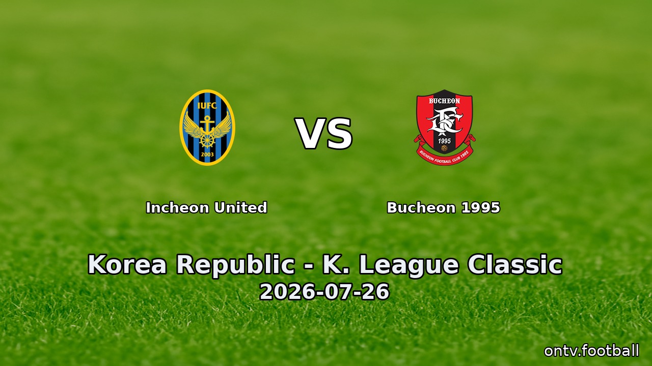 Incheon United vs Bucheon 1995