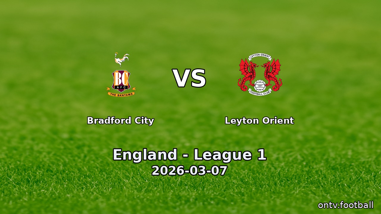 Bradford City vs Leyton Orient