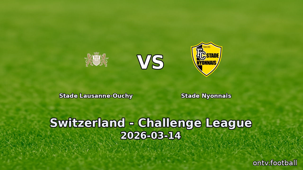 Stade Lausanne-Ouchy vs Stade Nyonnais