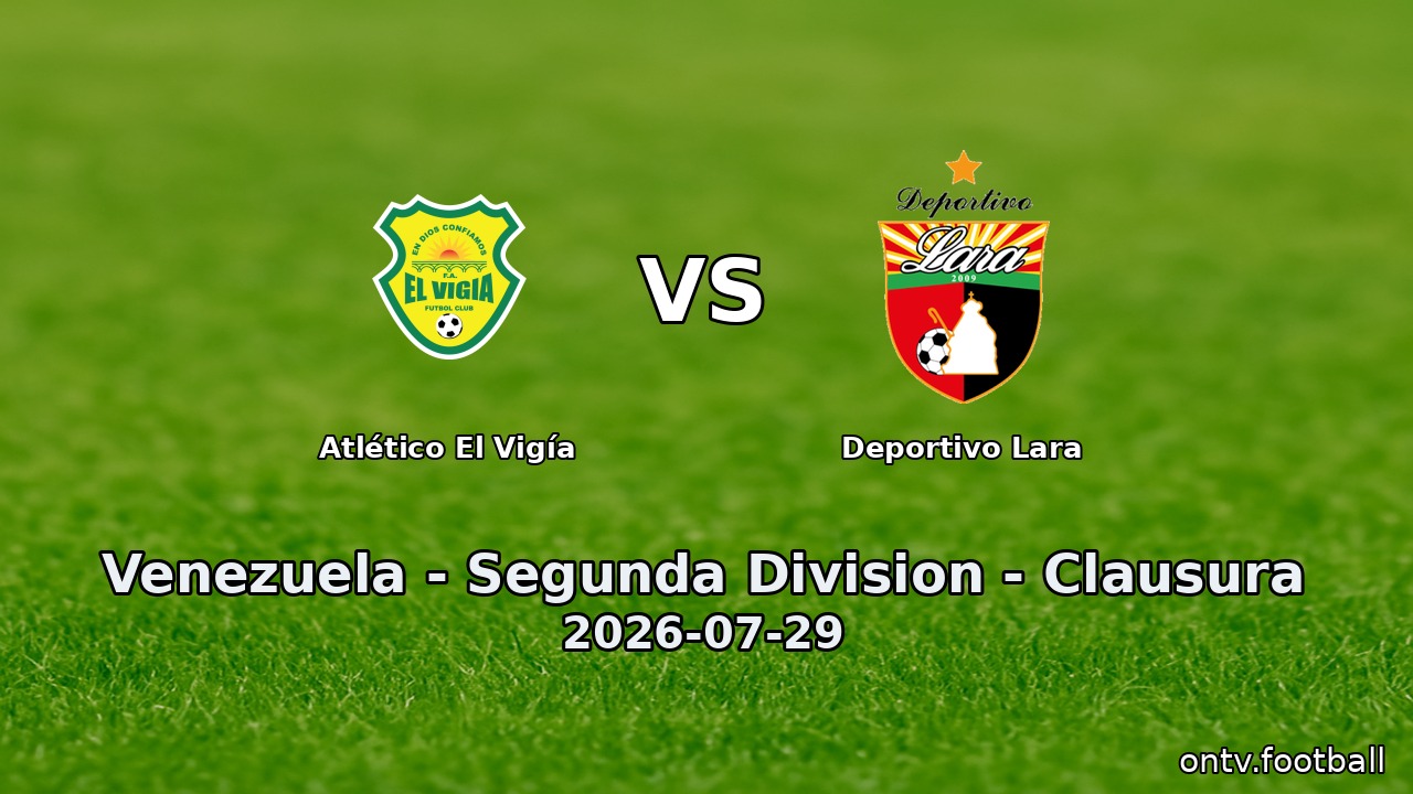 Atlético El Vigía vs Deportivo Lara