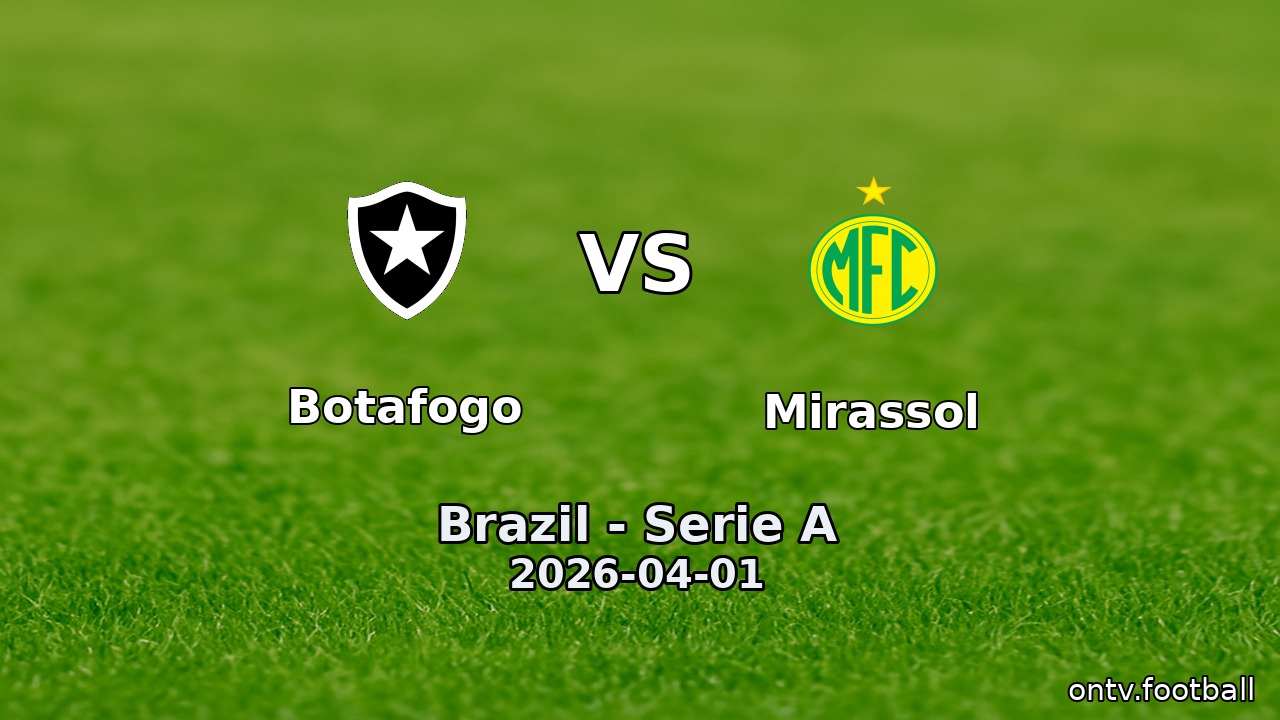 Botafogo vs Mirassol
