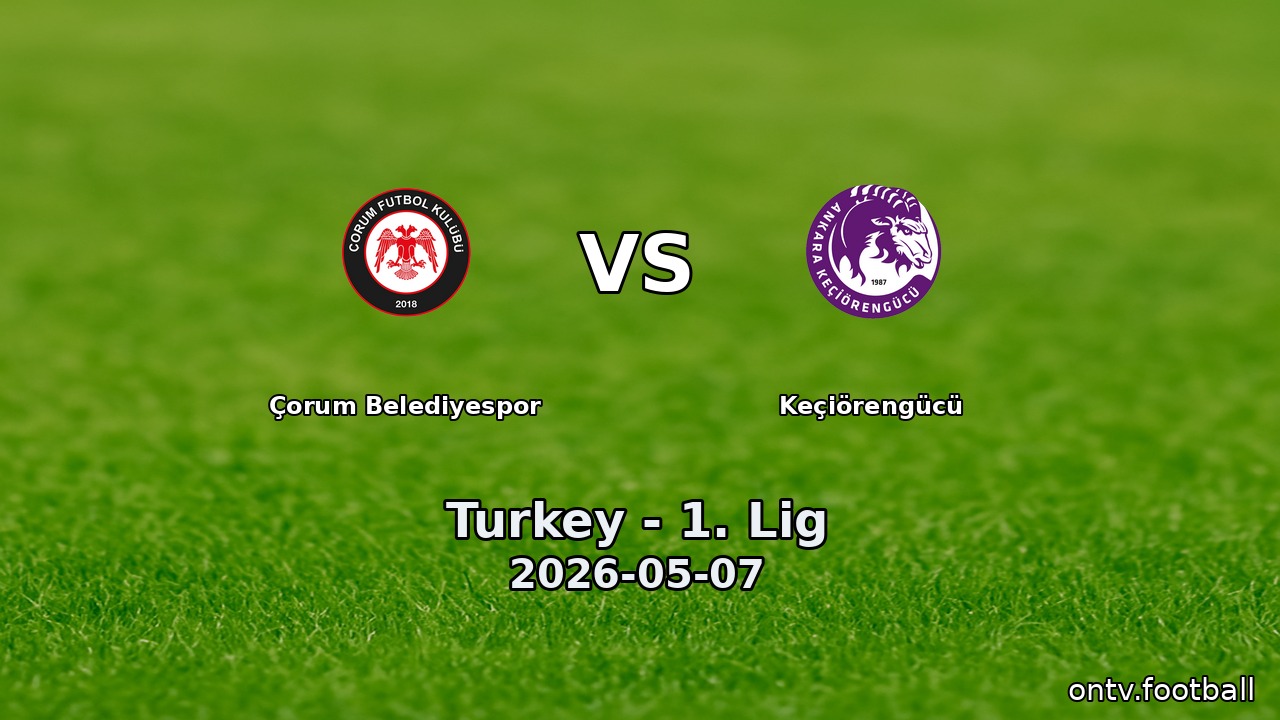 Çorum Belediyespor vs Keçiörengücü