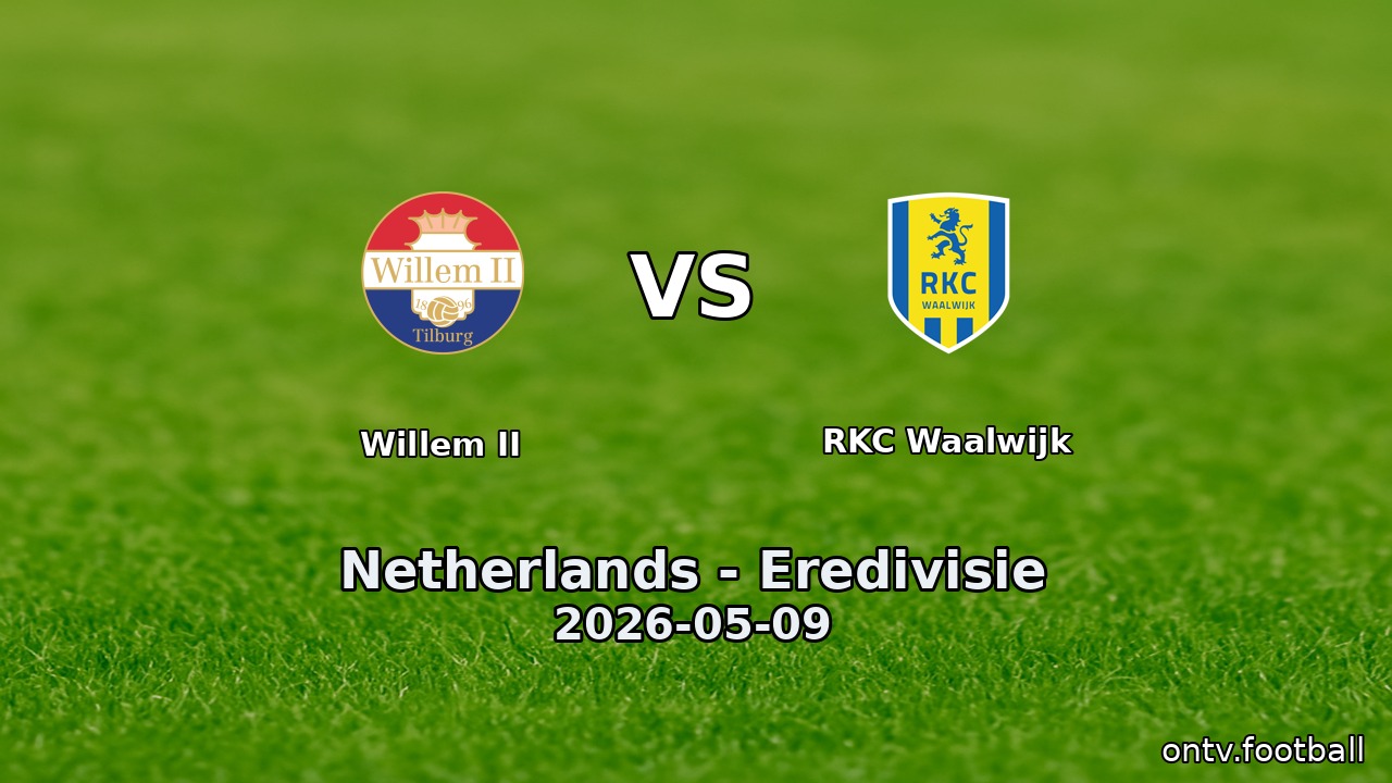 Willem II vs RKC Waalwijk