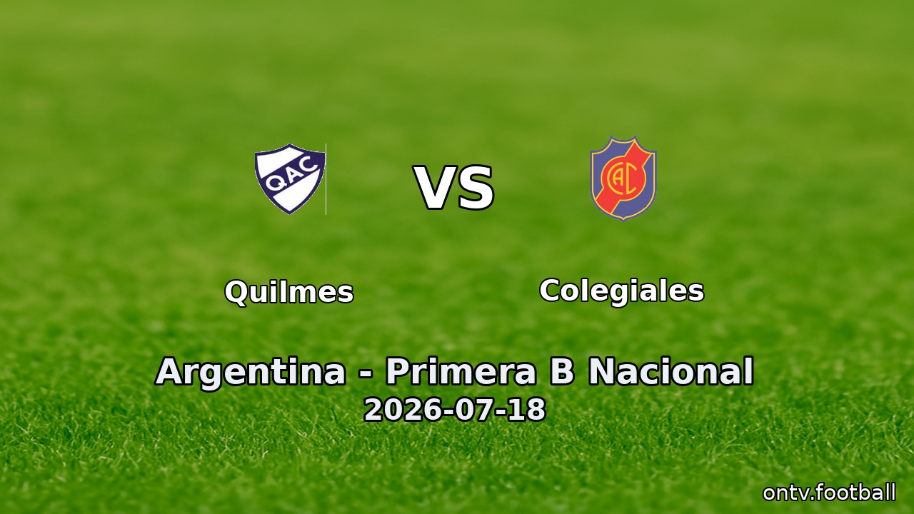 Quilmes vs Colegiales