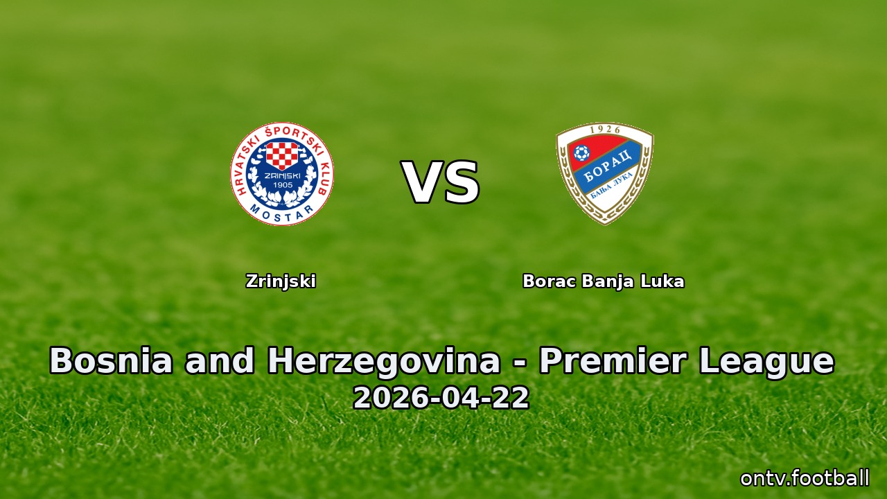 Zrinjski vs Borac Banja Luka