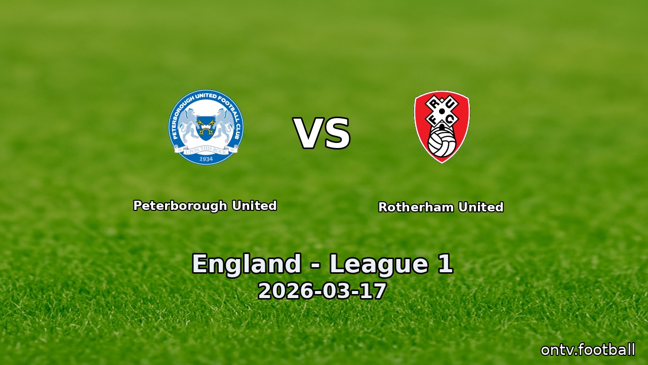 Peterborough United vs Rotherham United