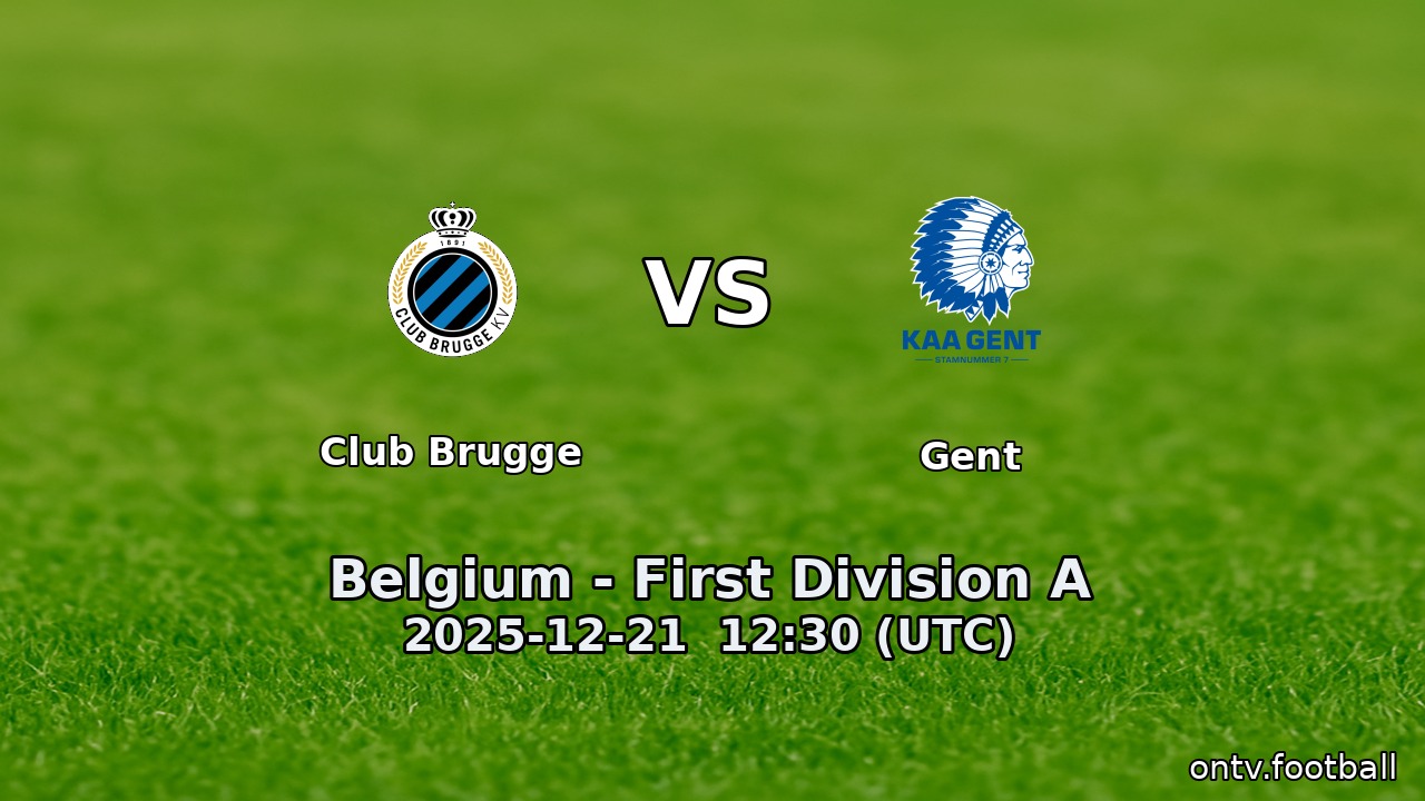 Club Brugge vs Gent