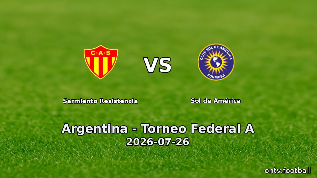 Sarmiento Resistencia vs Sol de América