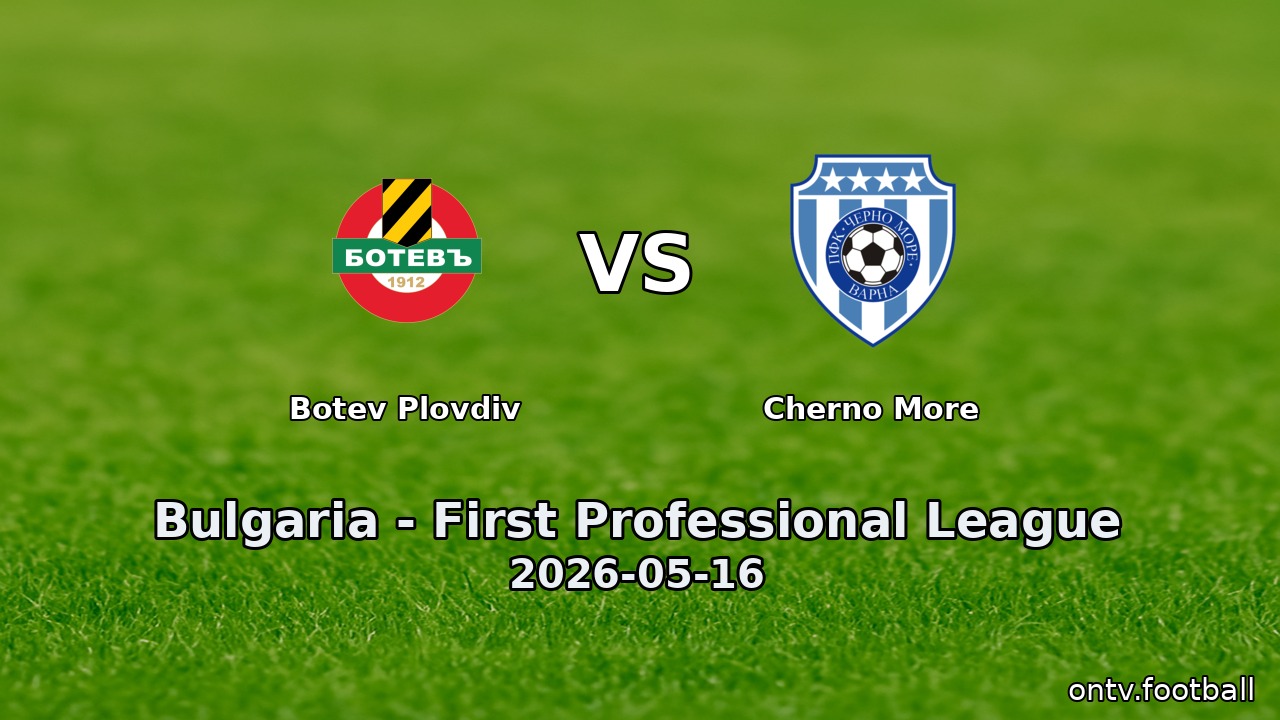 Botev Plovdiv vs Cherno More