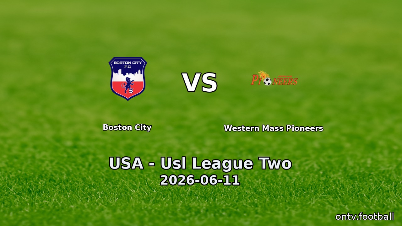 Boston City vs Western Mass Pioneers