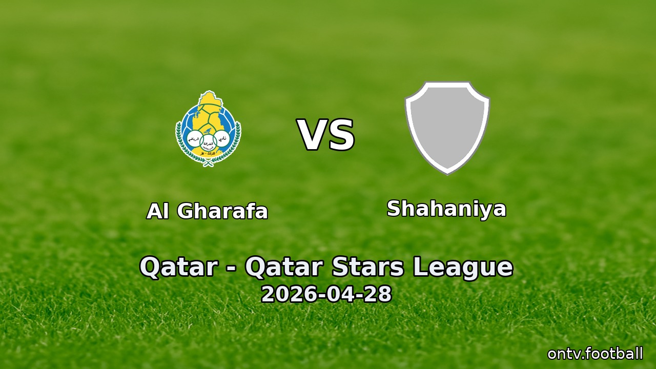 Al Gharafa vs Shahaniya