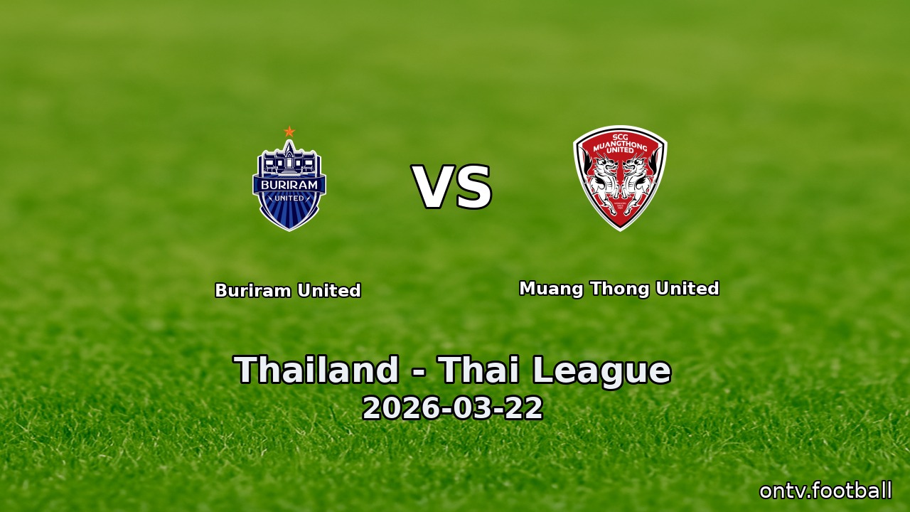 Buriram United vs Muang Thong United